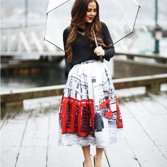 tea and crumpets Dresses & Skirts - Tea and Crumpets tea length London  Fairy Goth Whimsical pleated Skirt